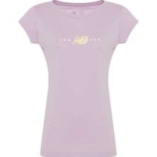 New Balance LOGO TEE Mor Kadın Tişört WTT2033-PBR