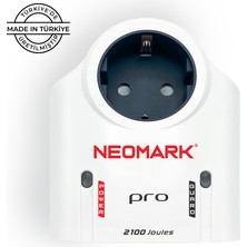 Neomark Pro Akım Korumalı Priz Tekli 2100 Joules 250V