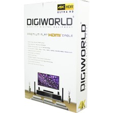 Digiworld 4K HDMI Flat Kablo 26 Awg 2.0 Versiyon - 1.8m