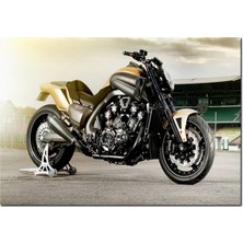 Cakatablo Ahşap Tablo  Özel Max Yamaha Siyah Sarı Görsel