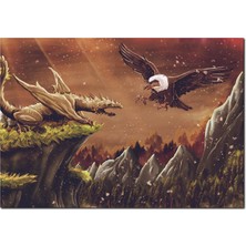 Cakatablo Ahşap Tablo  Ejderha Akbabaya Karşı