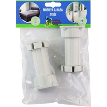 Home Puzzle Plastik Ayarlı Baza Ayağı 12-17 cm Gri 2'li