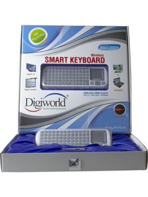 Digiworld Beyaz Kablosuz Akıllı Klavye Mouse, Smart TV ve Sunum Cihazları için Ergonomik Tasarım