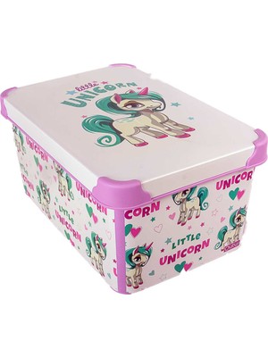 Qutu Style Box Unicorn- 10 Litre Dekoratif Saklama Kutusu