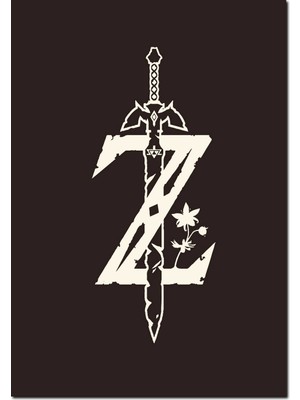 Cakatablo Ahşap Tablo Minimalizm Zelda Efsanesi Görseli