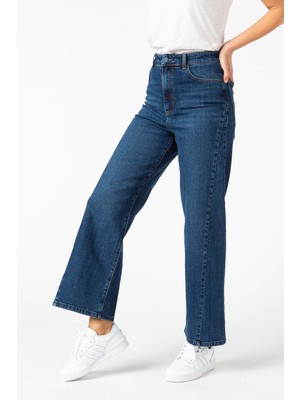 Vigoss Jeans Kesikli Yandan Ügen Detaylı Kadın Denım Pantolon 23866-70453
