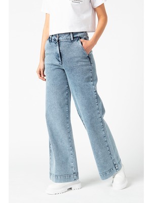 Vigoss Jeans Bol Paça Kadın Denım Pantolon 23774-70408