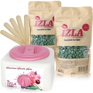 Mujgan Sir Ağda Makine + 2 Adet Azulen Soyulabilen Boncuk Ağda + Spatula Seti