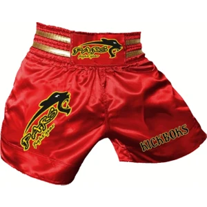 Kick Boks Şortu Nakışlı Kırmızı
