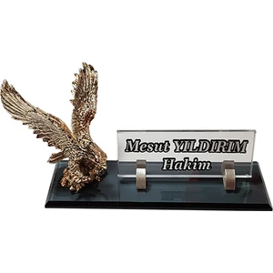 M538 İsme Özel Kartal Masaüstü İsimlik Silver
