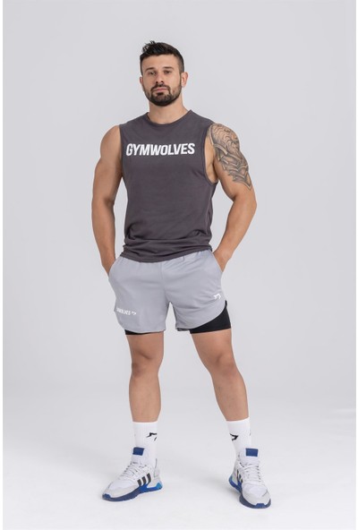 Gymwolves Erkek Spor Şort Çift Katmanlı | Comfortable Serisi |