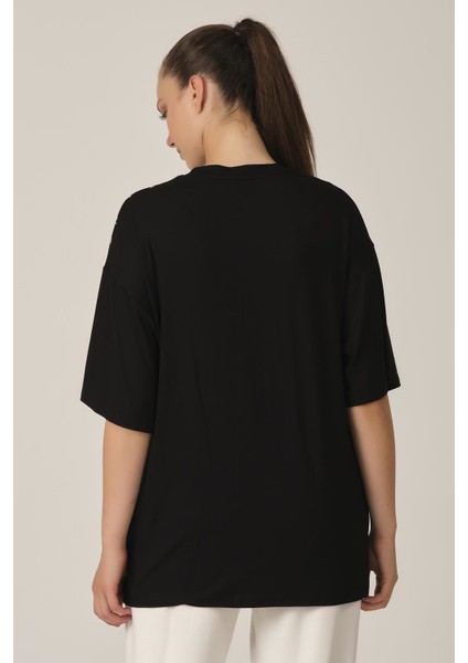 Baskılı Oversize T-Shirt (UN-70417)