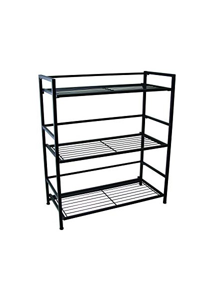 Ayakkabı Rafı Metal Ayakkabılık Siyah Renk 1 Adet