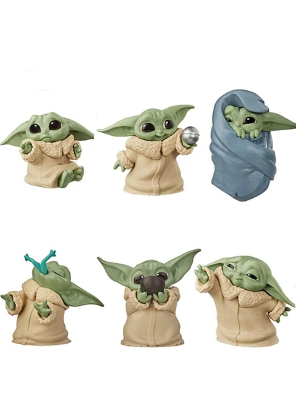 6'lı Star Wars Baby Yoda Oyuncak (Yurt Dışından)