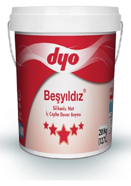 Beşyıldız Silikonlu Mat Iç Cephe Boyası 20 kg