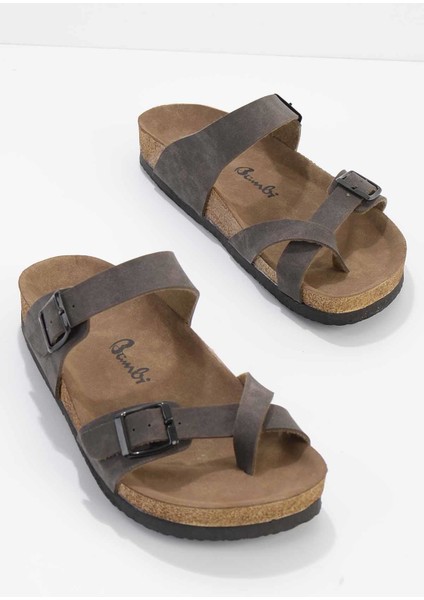 Kahve Nubuk Kadın Terlik K04956010201