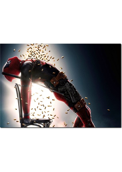 Cakatablo Ahşap Tablo Deadpool ve Boş Kovanlar