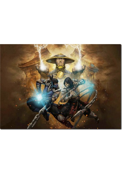 Cakatablo Ahşap Tablo Mortal Kombat Raiden Sıfır Altı Akrep Görseli