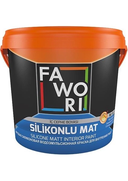Fawori Silikonlu Mat Iç Cephe Boyası 7.5 Lt