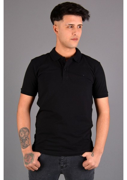 Erkek Polo Yaka T-Shirt K-0145 - Siyah