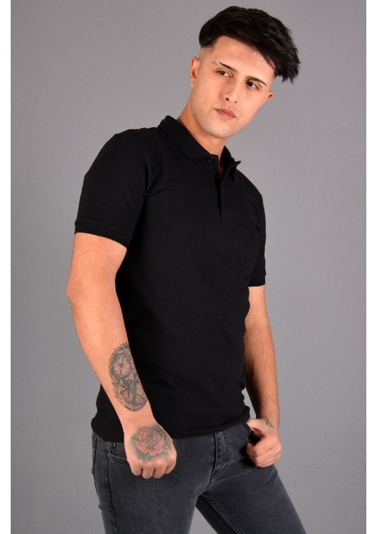 Erkek Polo Yaka T-Shirt K-0145 - Siyah