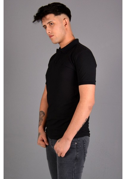 Erkek Polo Yaka T-Shirt K-0145 - Siyah
