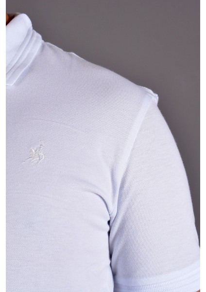 Erkek Polo Yaka T-Shirt K-0145 - Beyaz