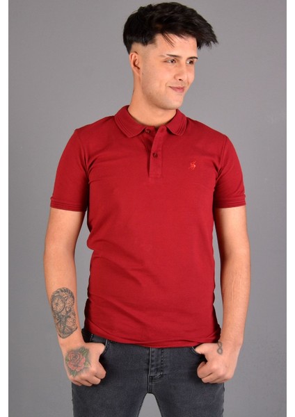 Erkek Polo Yaka T-Shirt K-0145 - Bordo