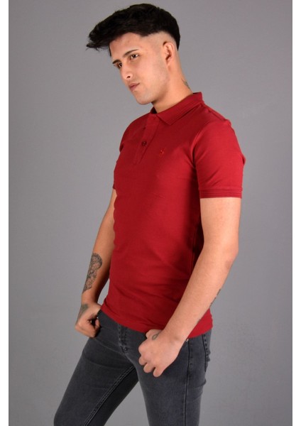 Erkek Polo Yaka T-Shirt K-0145 - Bordo modelleri