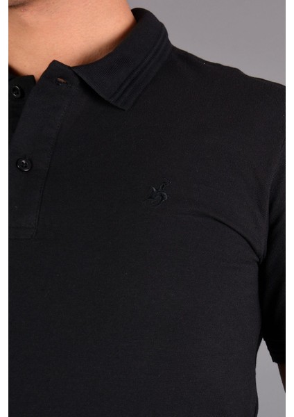 Erkek Polo Yaka T-Shirt K-0145 - Siyah