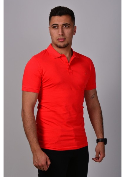 Erkek Polo Yaka T-Shirt K-0145 - Kırmızı fiyatları