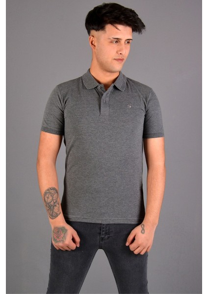 Erkek Polo Yaka T-Shirt K-0145 - Gri