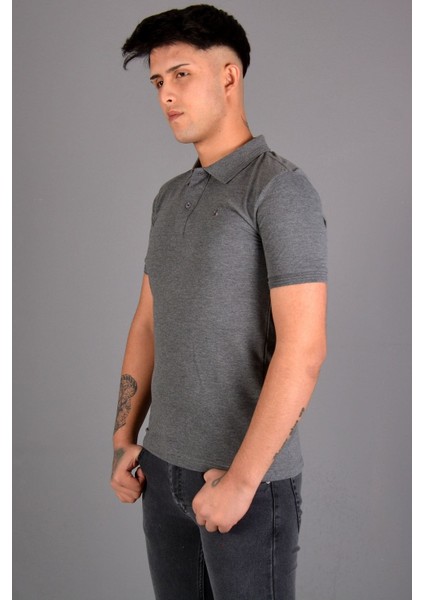 Erkek Polo Yaka T-Shirt K-0145 - Gri