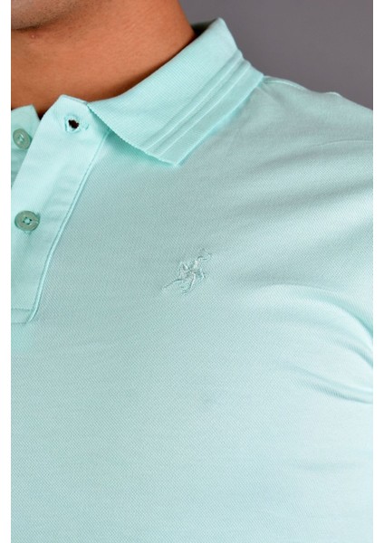 Erkek Polo Yaka T-Shirt K-0145 - Su Yeşili fırsatları