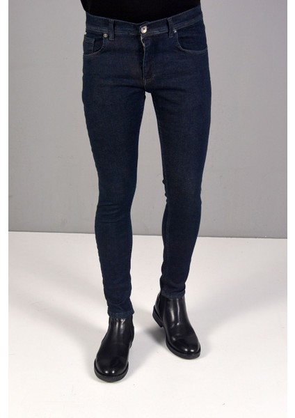 Erkek Likralı Slımfit Kot Pantolon K-0104 - Lacivert