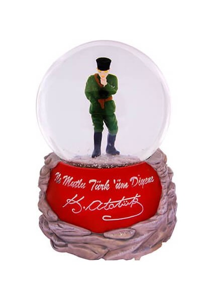 Kar Küresi Izmir Marşlı Müzikli Işıklı