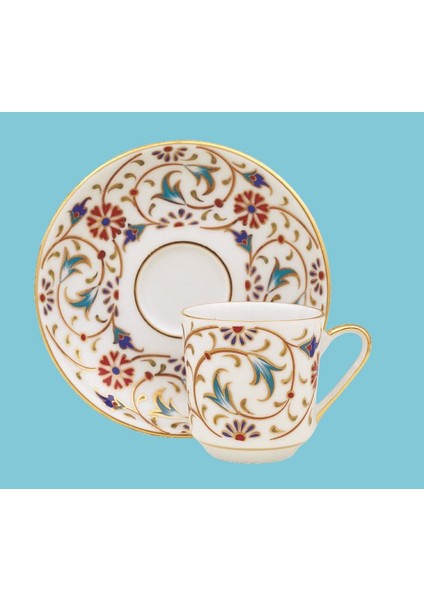 El Dekoru Gözde 12 Parça 6 Kişilik Kahve Takımı