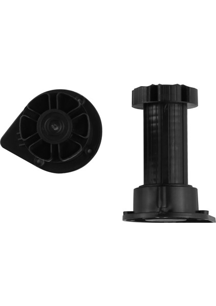 Plastik Ayarlı Baza Ayağı Oval 10-15 cm Siyah 2'li