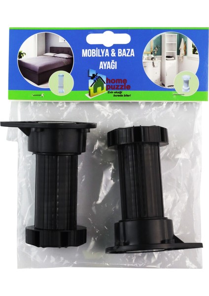 Plastik Ayarlı Baza Ayağı Oval 10-15 cm Siyah 2'li fiyatları