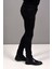 Erkek Süper Skınny Fit Likralı Siyah Kot Pantolon K-0077 - Siyah 2