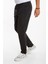Fitz Roy Erkek Siyah Beli Lastikli Ip Bağlanmalı Modern Fit Pantolon Mirror