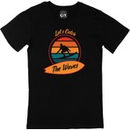 Cix Sörf Dalgalı Siyah T-Shirt