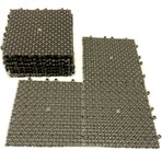 Bademler Halı Gri Renk 25X25 cm Islak Zemin Yer Izgarası 10 Adet Kaymaz Yüzeyli Plaka