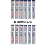Mikro Min Kalem Ucu 0.7 Uc 2b Dereceli Cetvelli - 12 Li Paket
