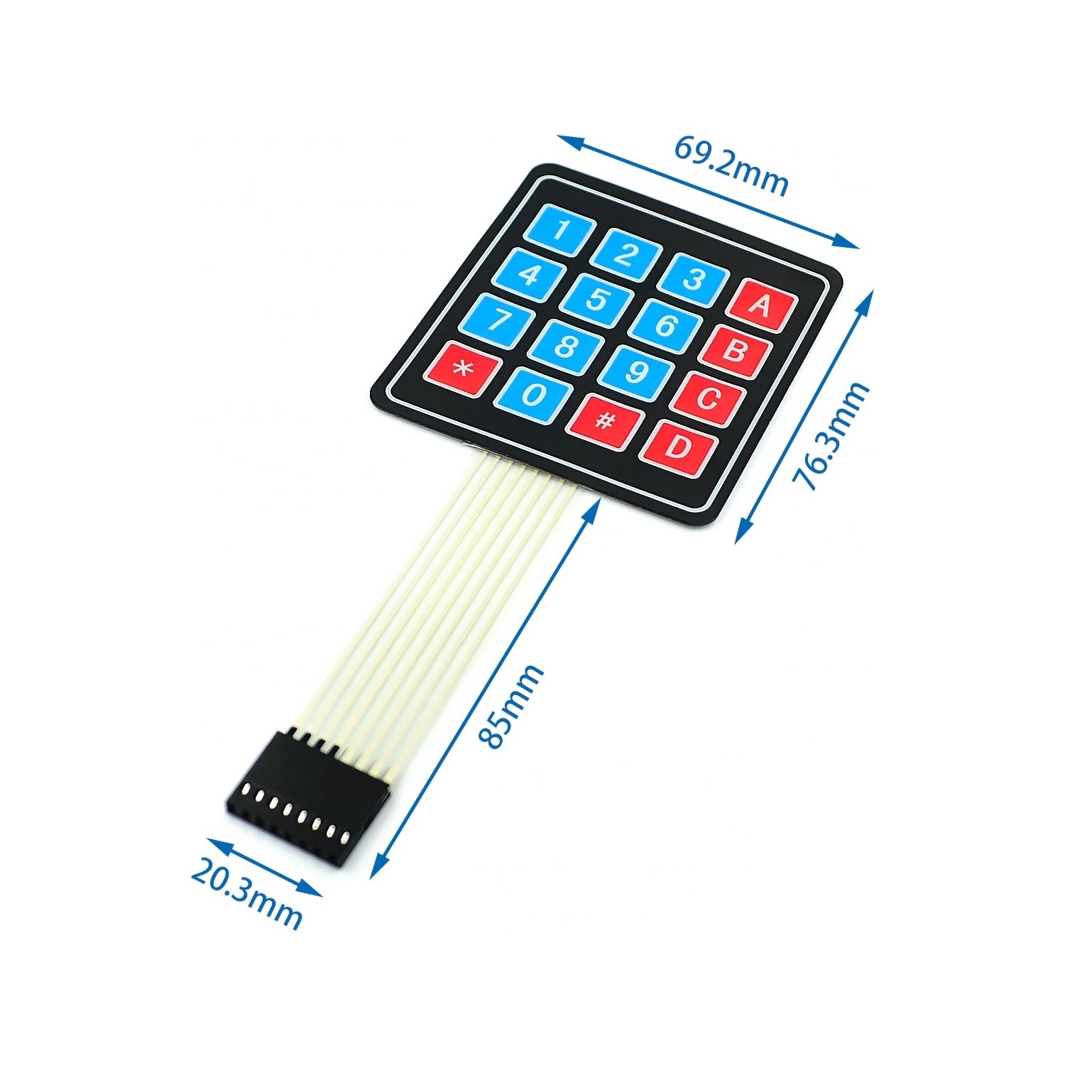 Alkatronik 4x4 Membran Keypad 16 Buton Matrix Tuş Takımı Fiyatı