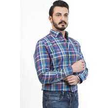 Louis V Gerstner Pamuk Slim Fit Kareli Gömlek