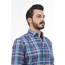 Louis V Gerstner Pamuk Slim Fit Kareli Gömlek