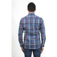 Louis V Gerstner Pamuk Slim Fit Kareli Gömlek