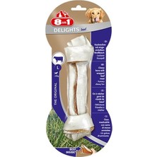 8in1 660442-8IN1 Büyük Irk Köpekler Için Biftekli Burgu Kemik 85GR