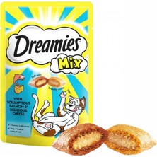 Dreamies Mix Kedi Ödül Maması Somon Balıklı ve Peynirli 60 gr